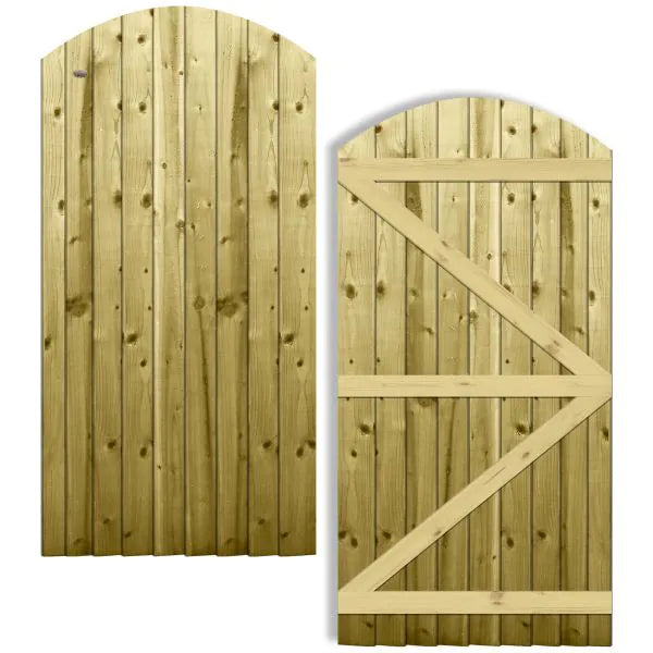 Feather Edge Semi Braced Arch Top Gate