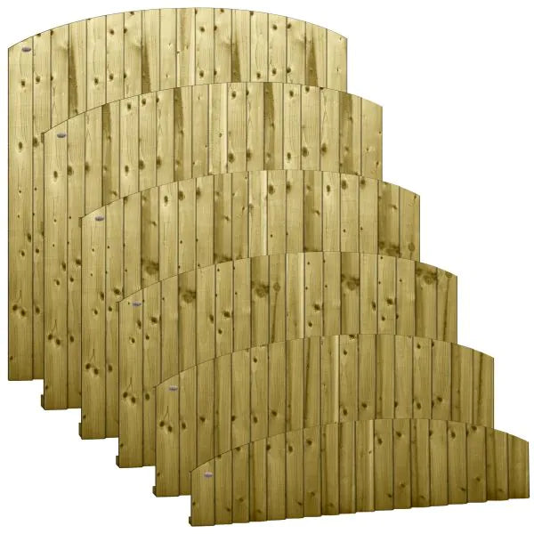 Dome Top Feather Edge Semi Braced Panel