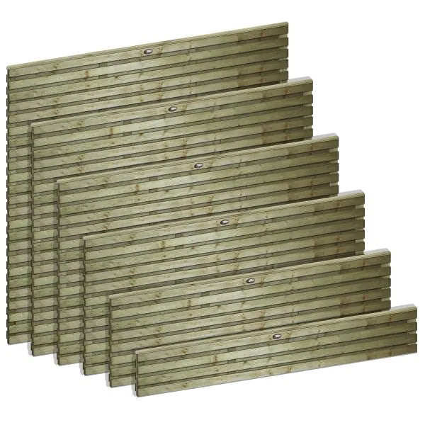 Contemporary Roma Double Slatted Privacy Panel